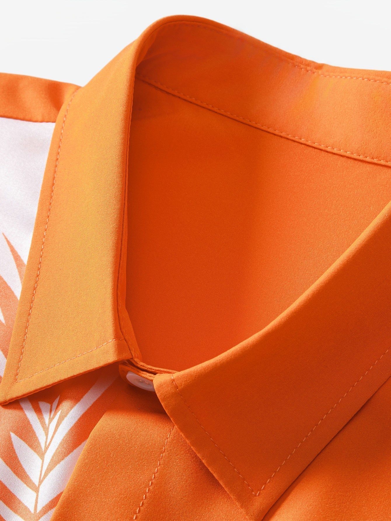 Maclovio® | Leaf Print Patchwork Button Up Shirt