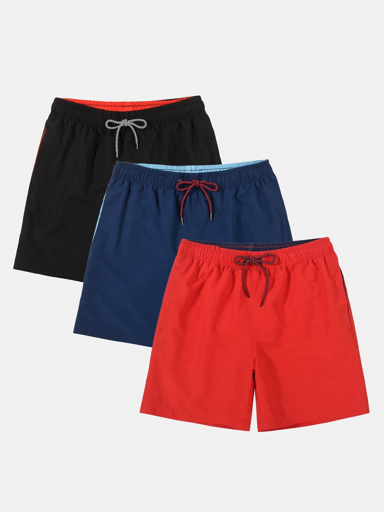 Adelhelm® | 3 Pieces Contrast Waistband Swim Shorts