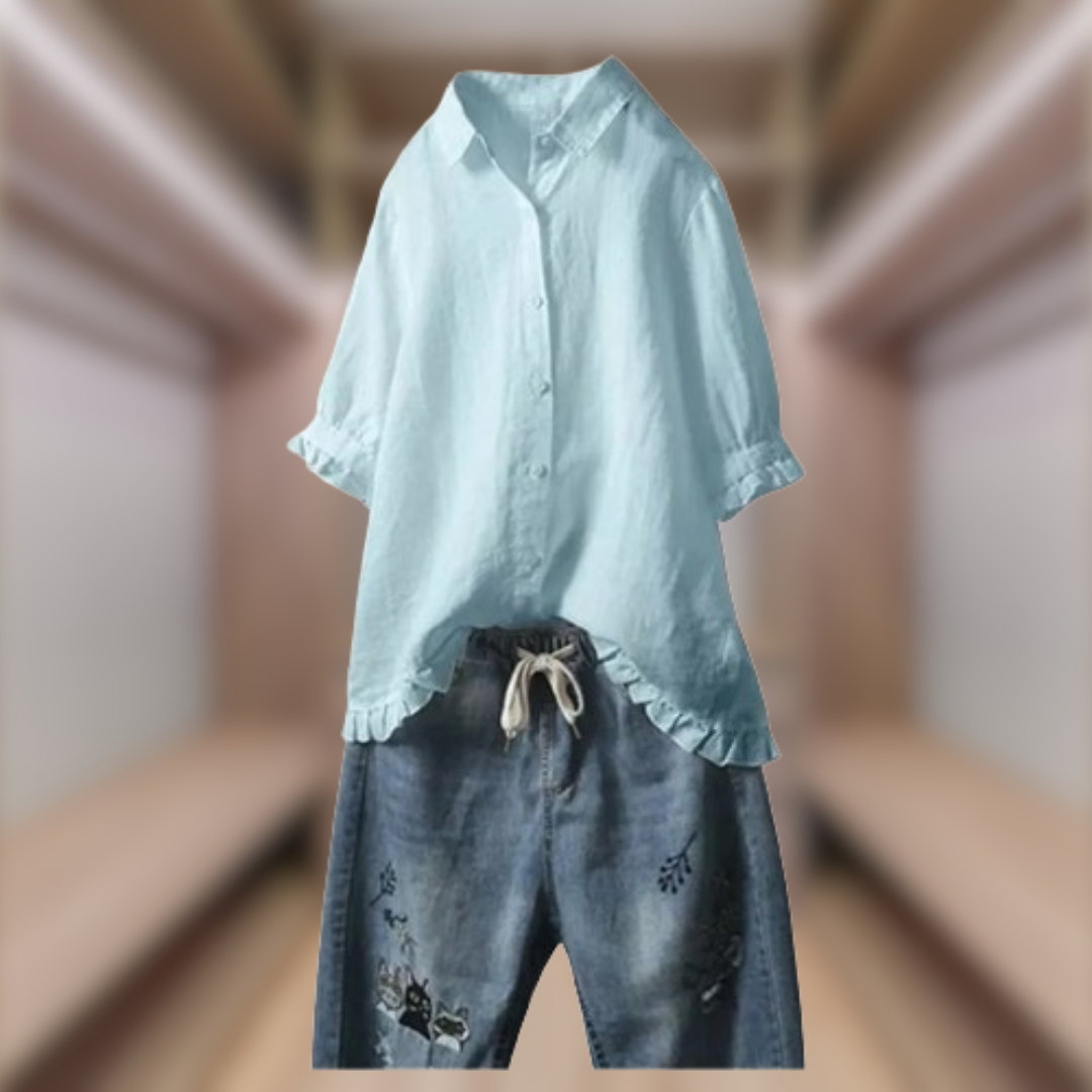 King® | Elegant Shirt In Natural Fabric