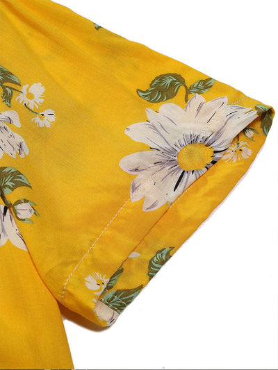Arquipo® | Sunflower Print Revere Shirt