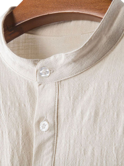 Amaan® | Henry Collar Shirt With Pocket