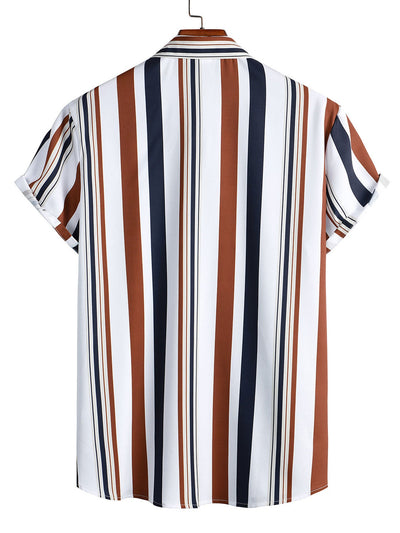 Simón® | Colored Striped Print Shirt