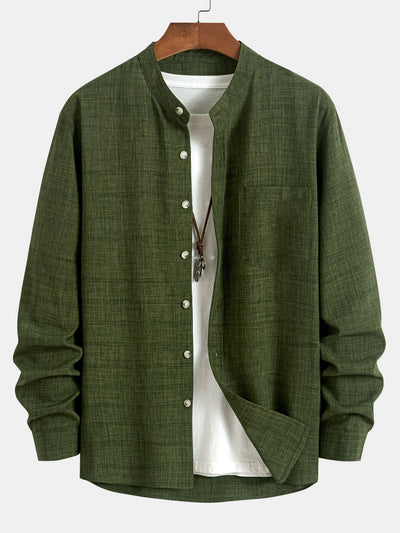 Alboin® | Long Sleeve Stand Collar Shirt