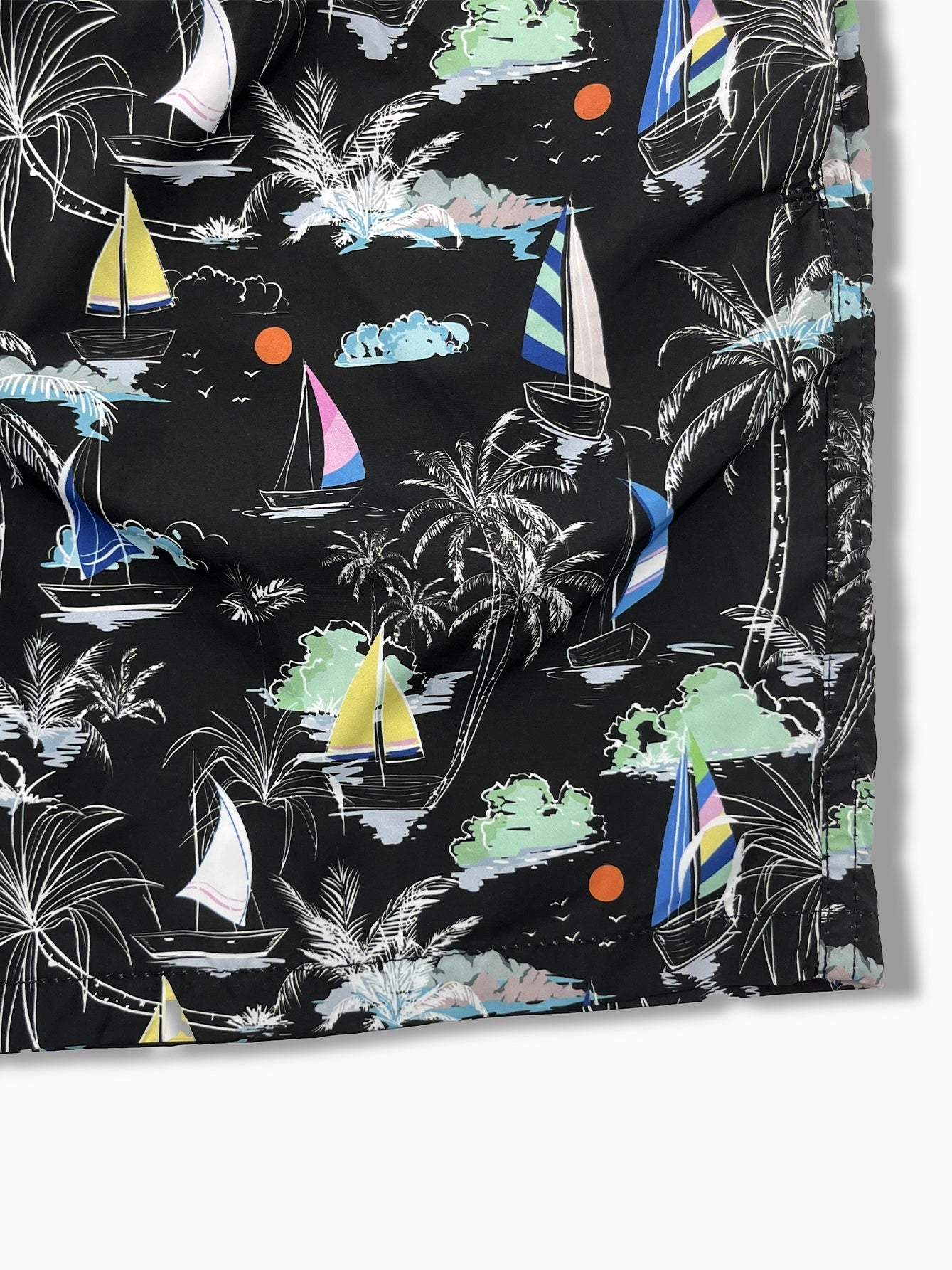 Bernardo® | Palm Tree Sailboat Print Swim Shorts