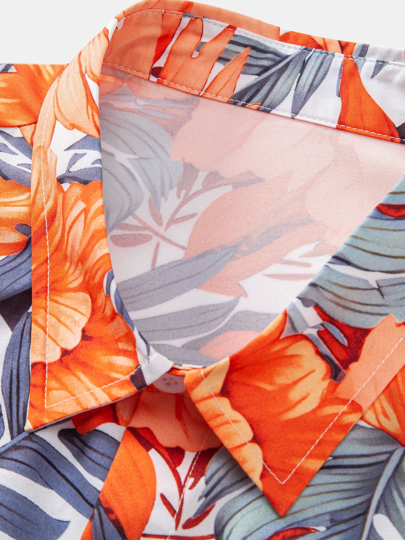 Kevin® | Tropical Flowers Print Button Up Shirt