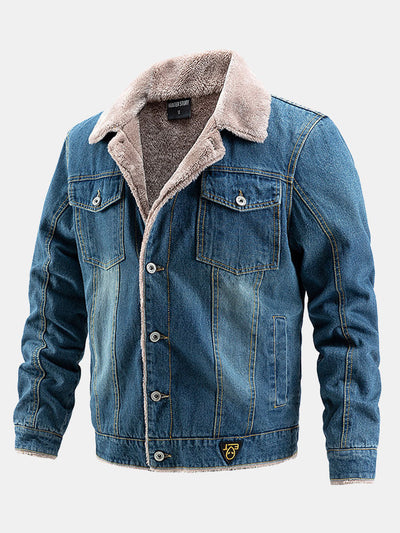 Lachlan | Regular Fit Faux Fur Lined Denim Jacket