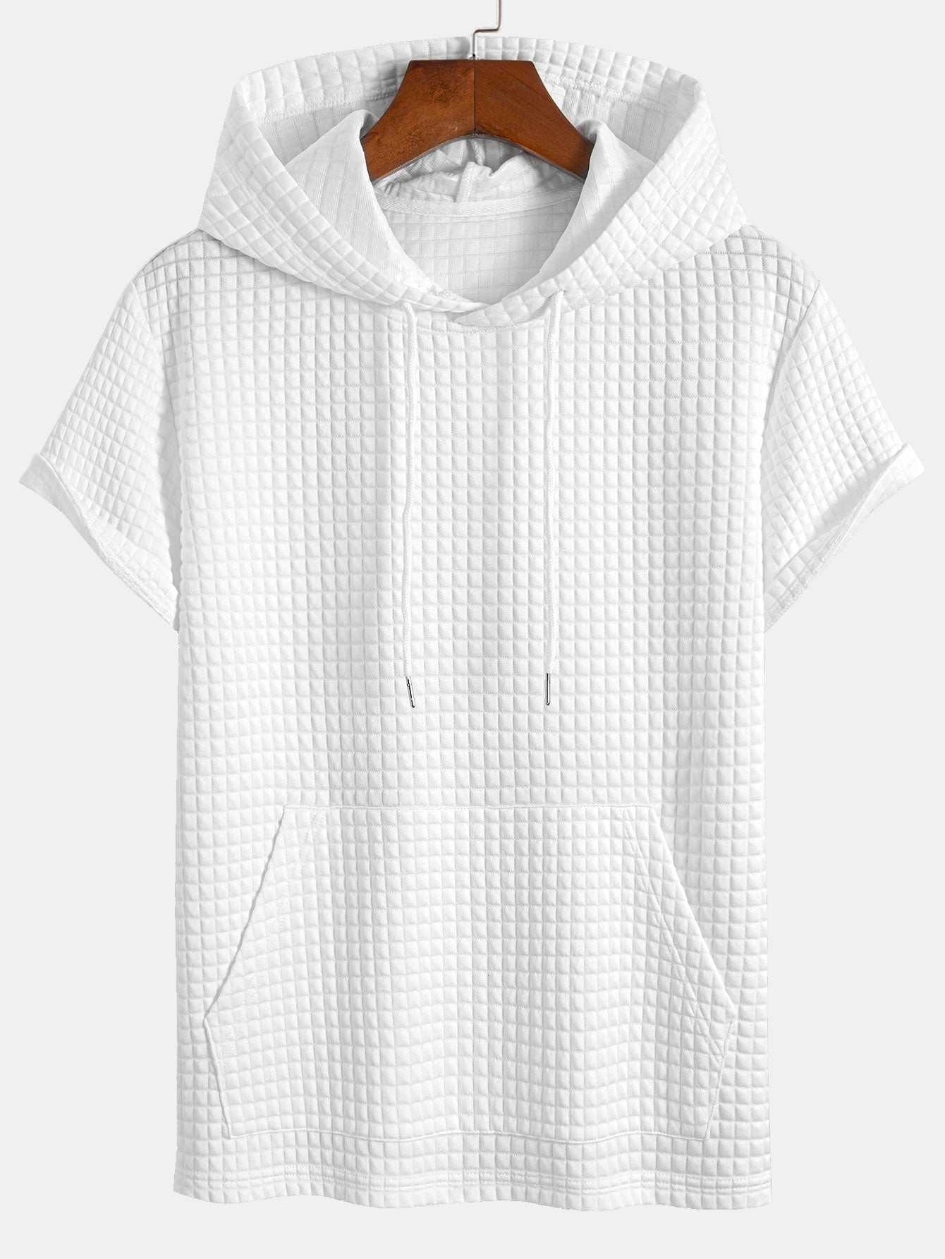 Casey® | Kangaroo Pocket Waffle Hooded T-Shirt & Shorts