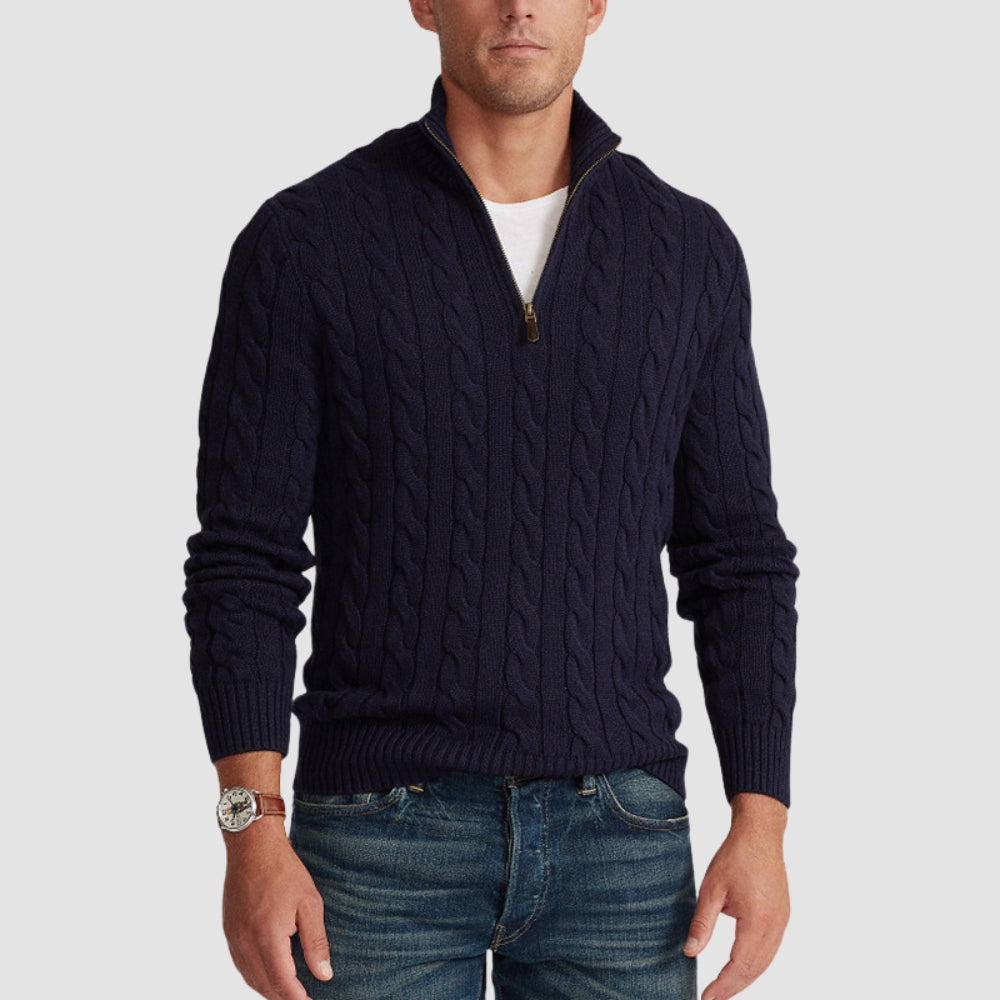 Bialas® | MV Thick Half Zipper Cotton Sweater
