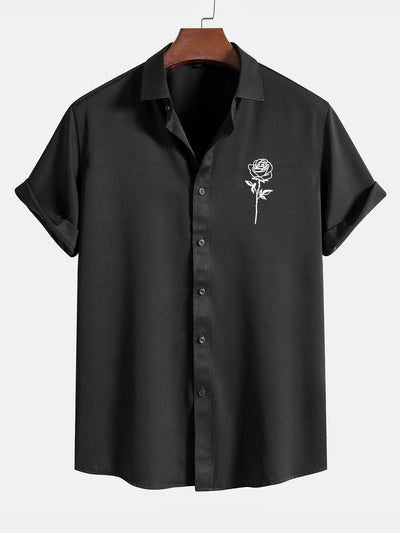 Armantino® | Rose Print Short Sleeve Shirts
