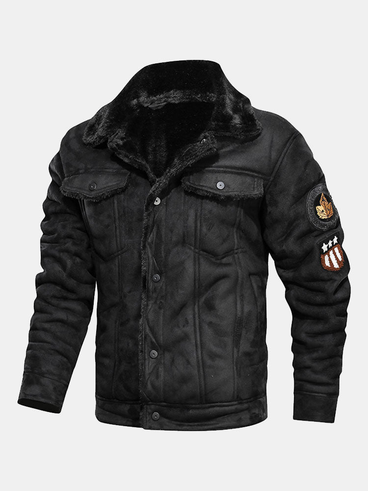 Benito | Regular Fit Faux Fur Lined Faux Suede Jacket