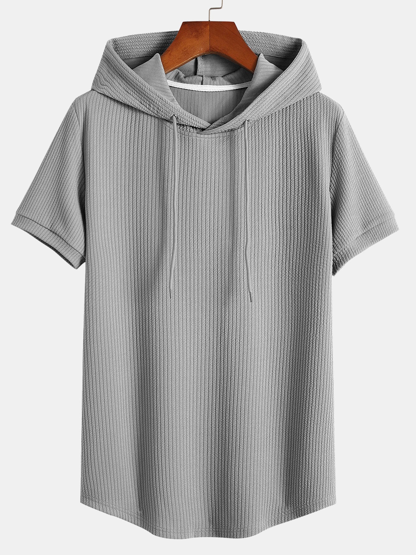 Zenón® | Muscle Fit Ribbed Hooded T-Shirt