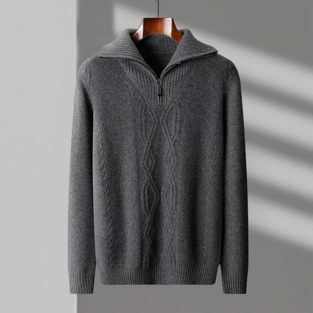 Quinn | Taranto Merino Wool Zip Sweater