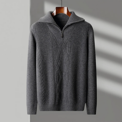Quinn | Taranto Merino Wool Zip Sweater