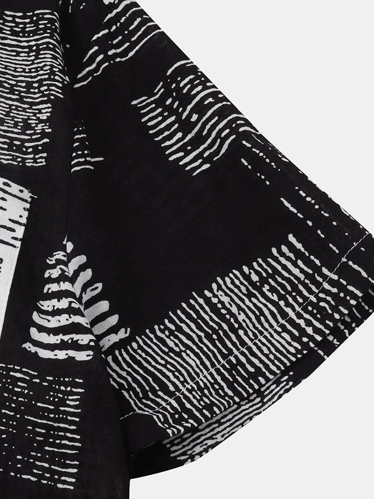 Ariel® | Two Tone Abstract Print Shirt