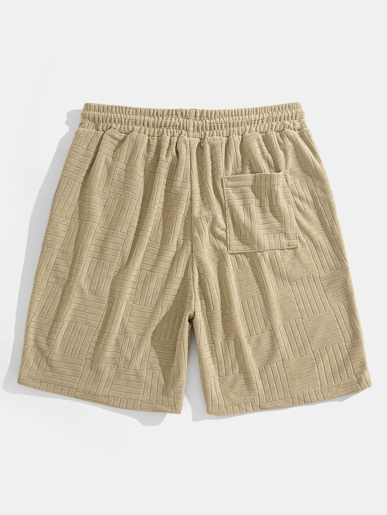 Edilberto® | Striped Towelling Texture Arc Hem T-Shirt & Shorts