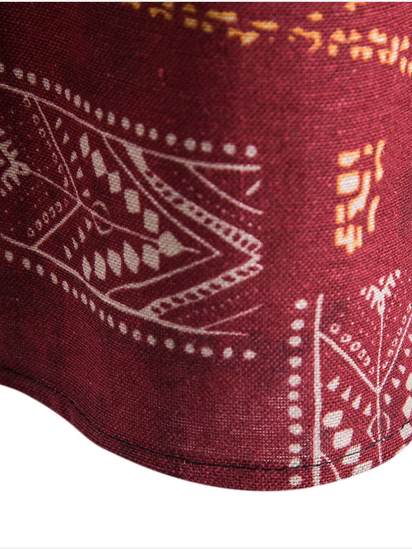 Maxwell® | Tribal Geometric Print Henry Collar Shirt