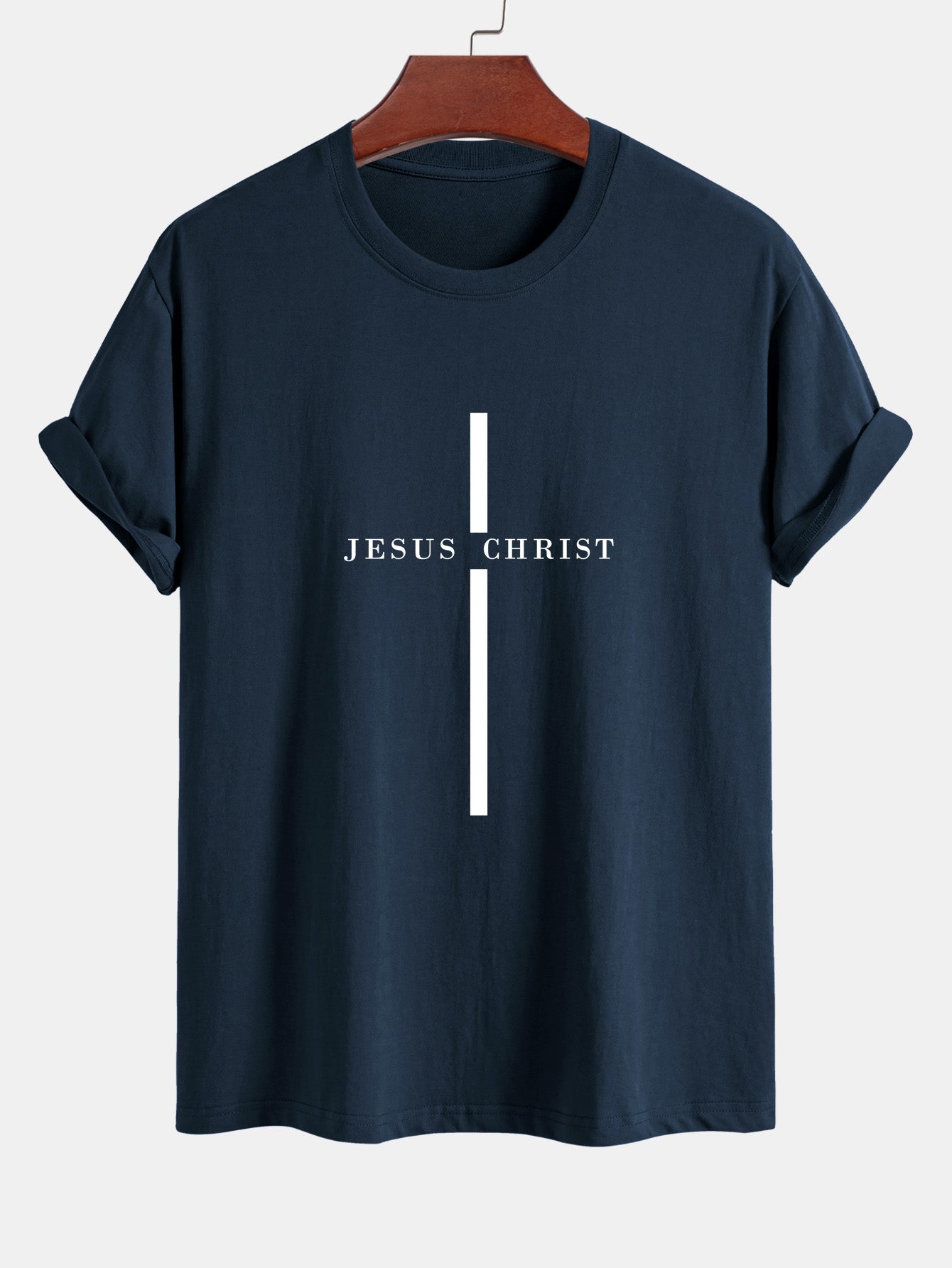 Odón® | Jesus Christ Stripe Print Cotton T-Shirt