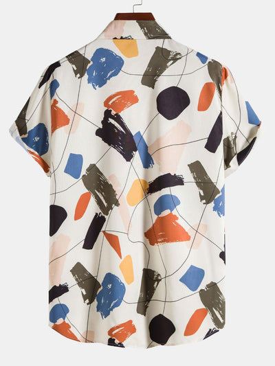 Amandus® | Hand Drawn Color Blocks Print Shirt