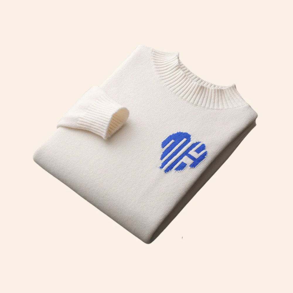 Isaac | Bora Bora Cashmere Heart Sweater
