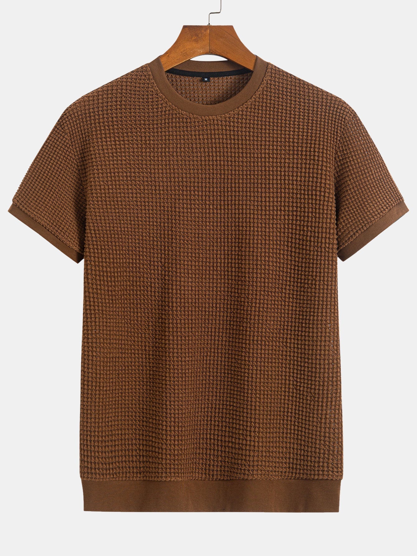 Mauricio® | Short Sleeve Waffle Ribbed Hem T-Shirt
