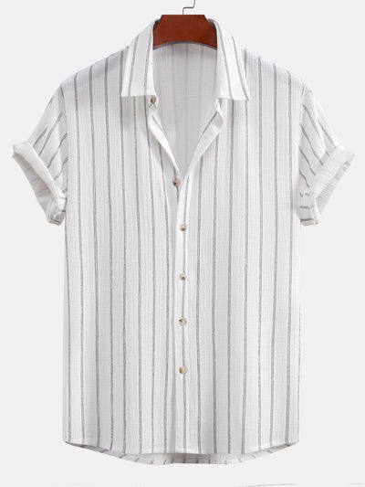 Atta® | Stripe Textured Button Up Shirt