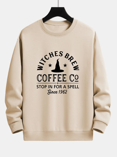 Bernabé® | Halloween Witches Brew Coffee Print Relax Fit Sweatshirt