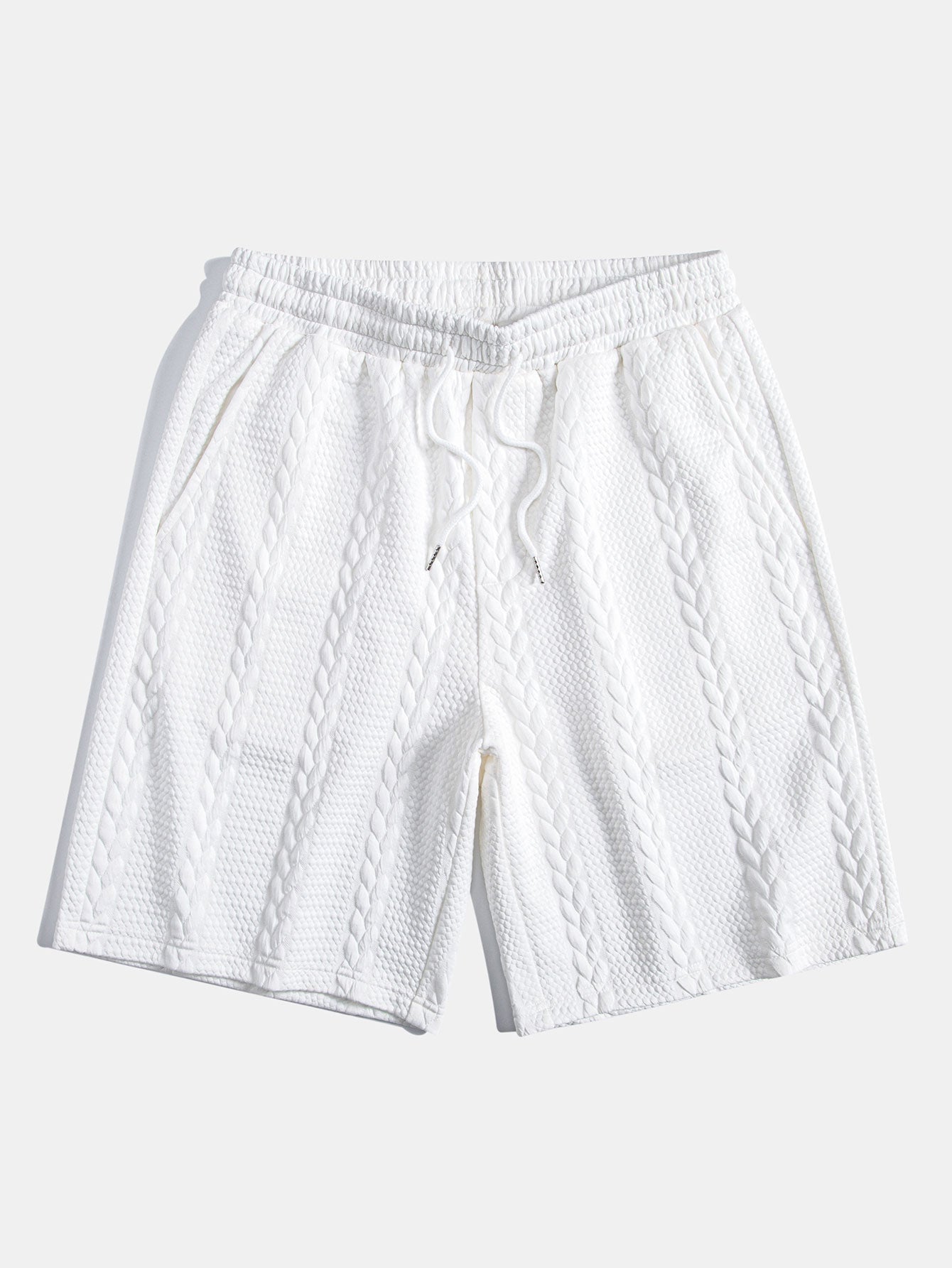 Aarón® | Twist Jacquard Arc Hem T-Shirt & Twist Jacquard Shorts