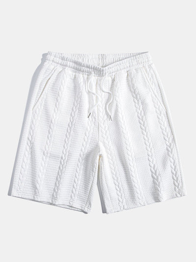 Aarón® | Twist Jacquard Arc Hem T-Shirt & Twist Jacquard Shorts
