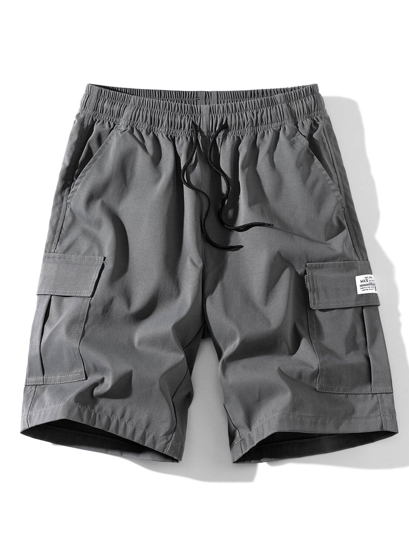 Adolfito® | 3 Pieces Solid Color Cargo Drawstring Shorts