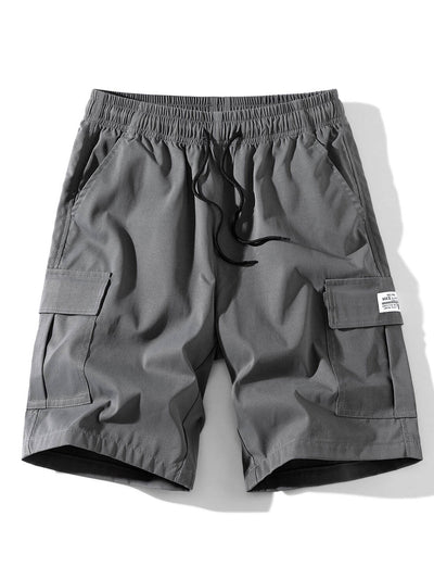 Adolfito® | 3 Pieces Solid Color Cargo Drawstring Shorts