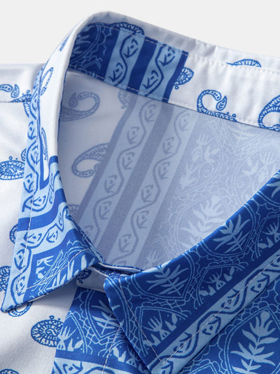 Magnus® | Paisley Border Button Up Shirt