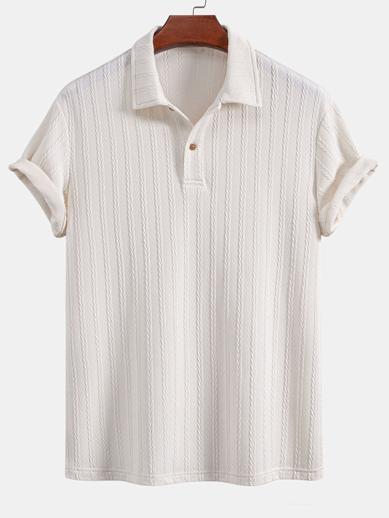 John | Twist Texture Knit Polo Shirt