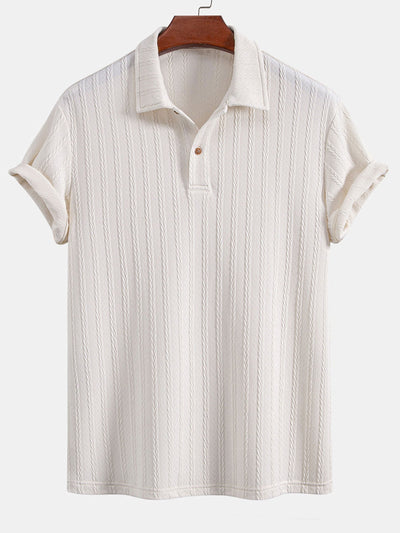 John | Twist Texture Knit Polo Shirt