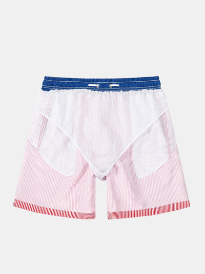 Adolphus® | 3 Pieces Vertical Striped Drawstring Swim Shorts