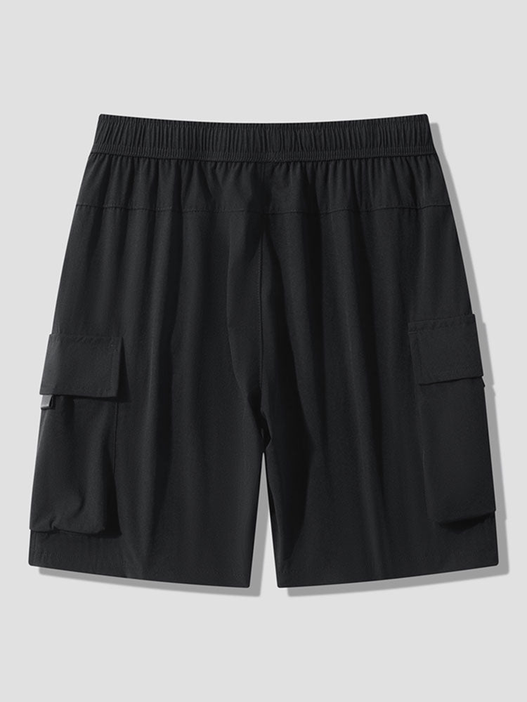 Florentine | Solid Drawstring Cargo Shorts