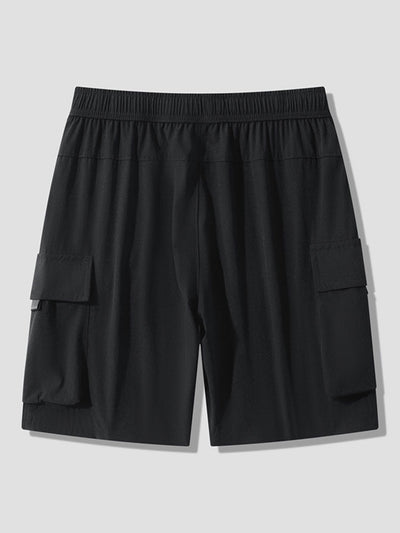 Florentine | Solid Drawstring Cargo Shorts
