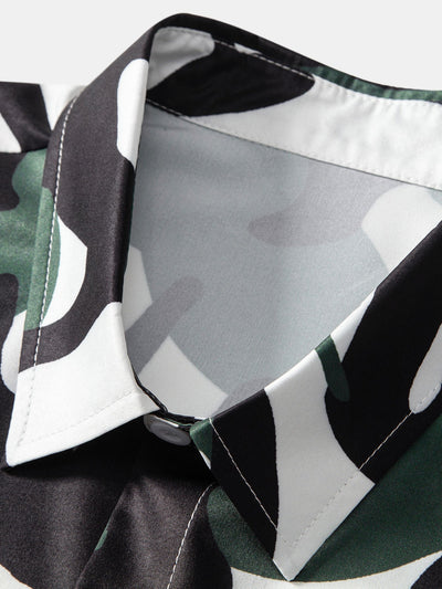 Anatole® | Colorblock Print Button Up Shirt