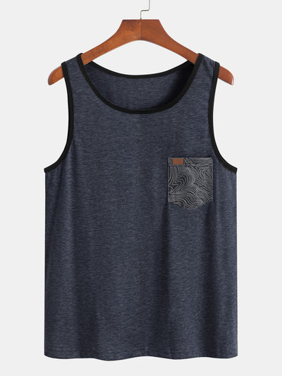 Harold® | Tank Top With Wave Pattern Pocket