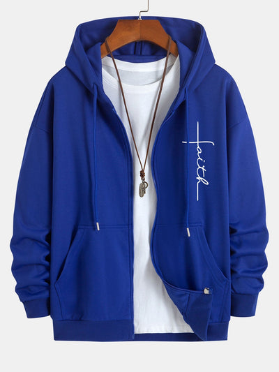 Julián® | Faith Print Relax Fit Zip Hoodie
