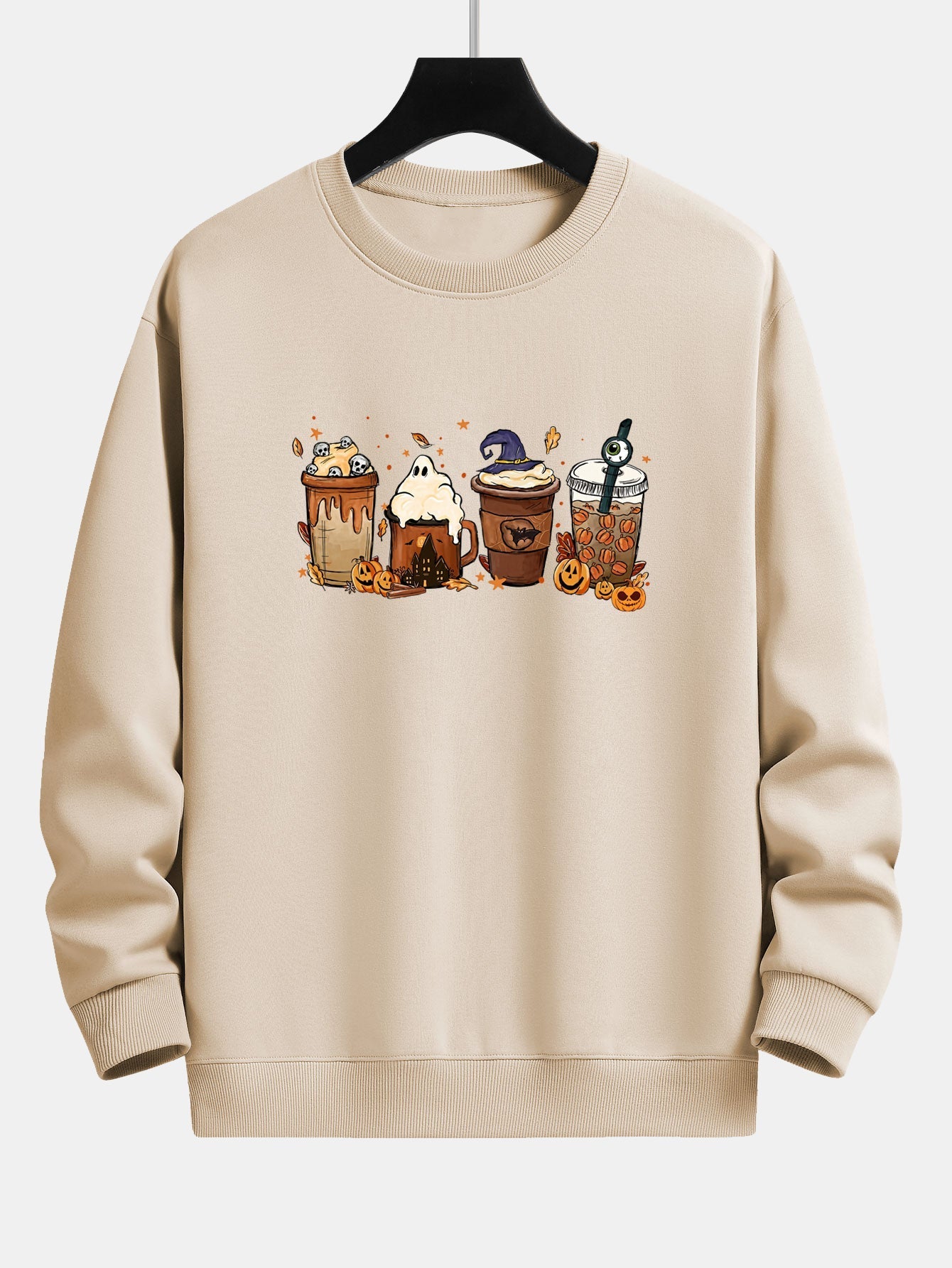 Blas® | Halloween Coffee Print Relax Fit Sweatshirt