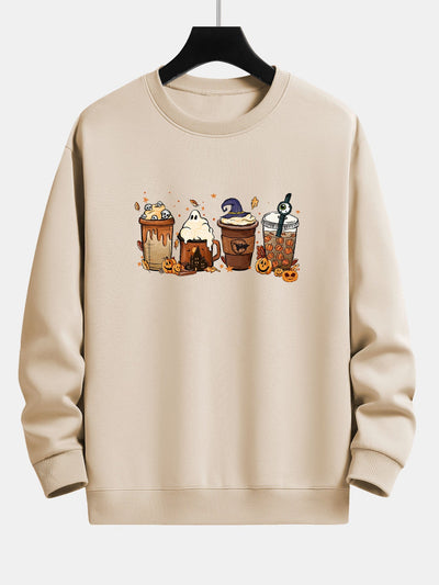 Blas® | Halloween Coffee Print Relax Fit Sweatshirt