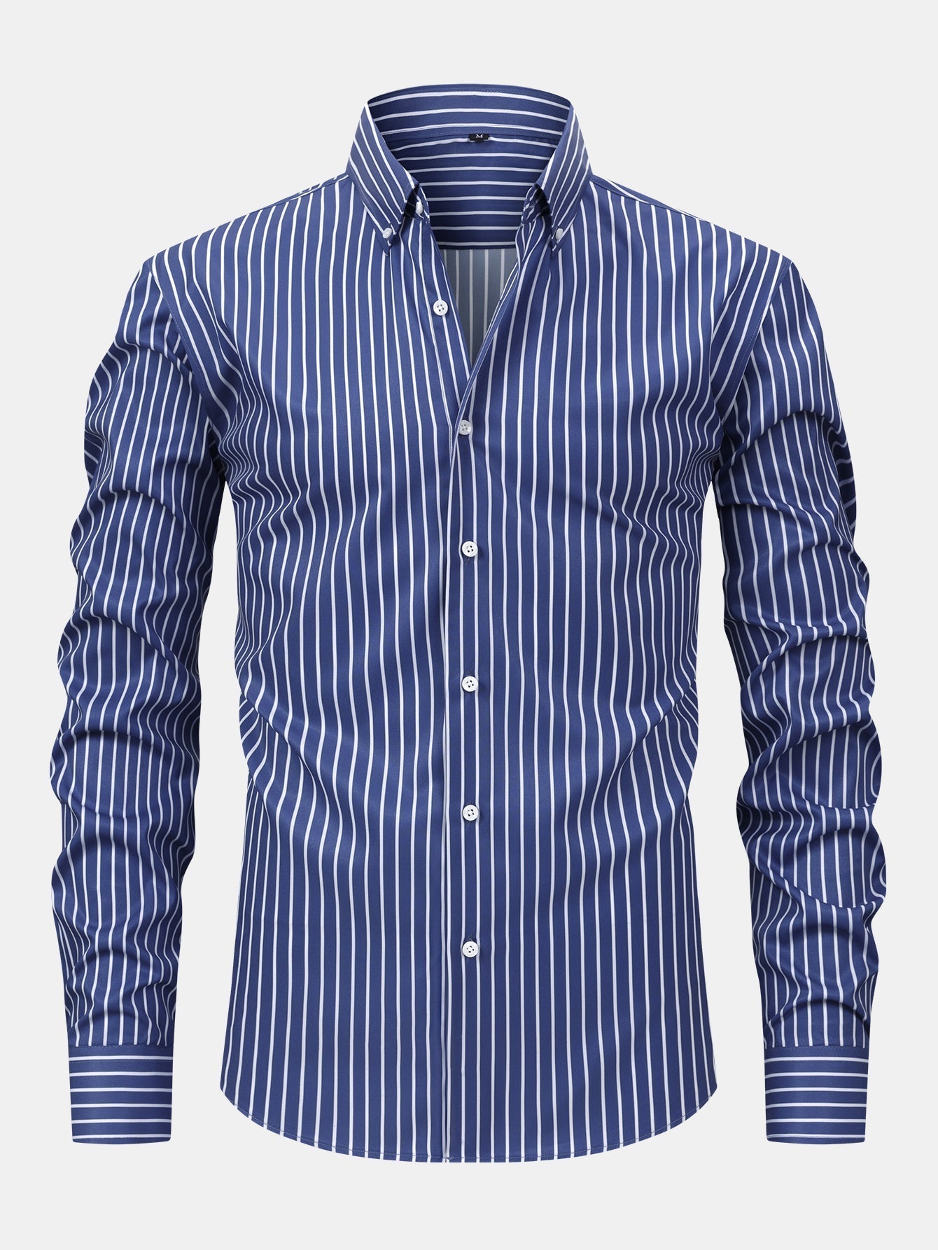 hola STRIPED LONG SLEEVE BUTTON-DOWN SHIRT
