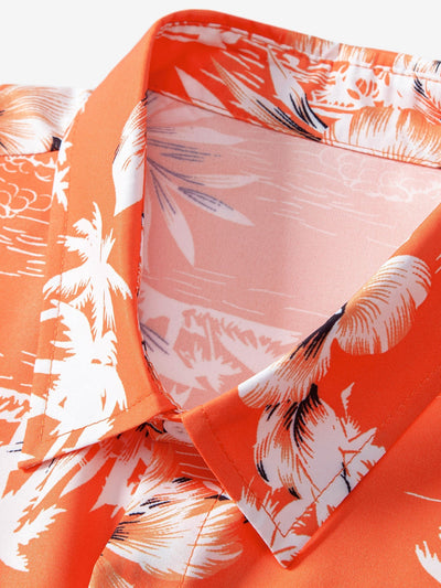 Maimón® | Palm Tree Tropical Flora Print Button Up Shirt