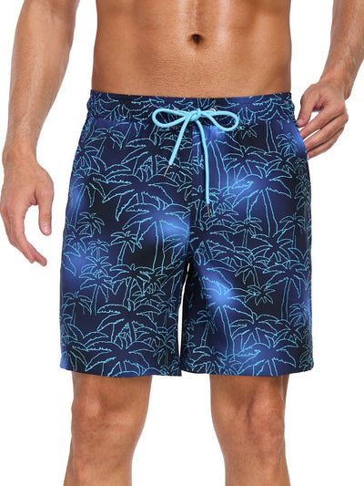 Achilles® | 2 In 1 Palm Tree Print Swim Shorts