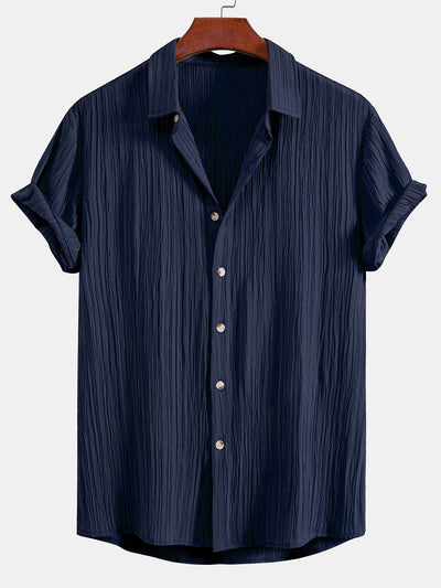 Elvis® | Crinkled Textured Button Up Shirt