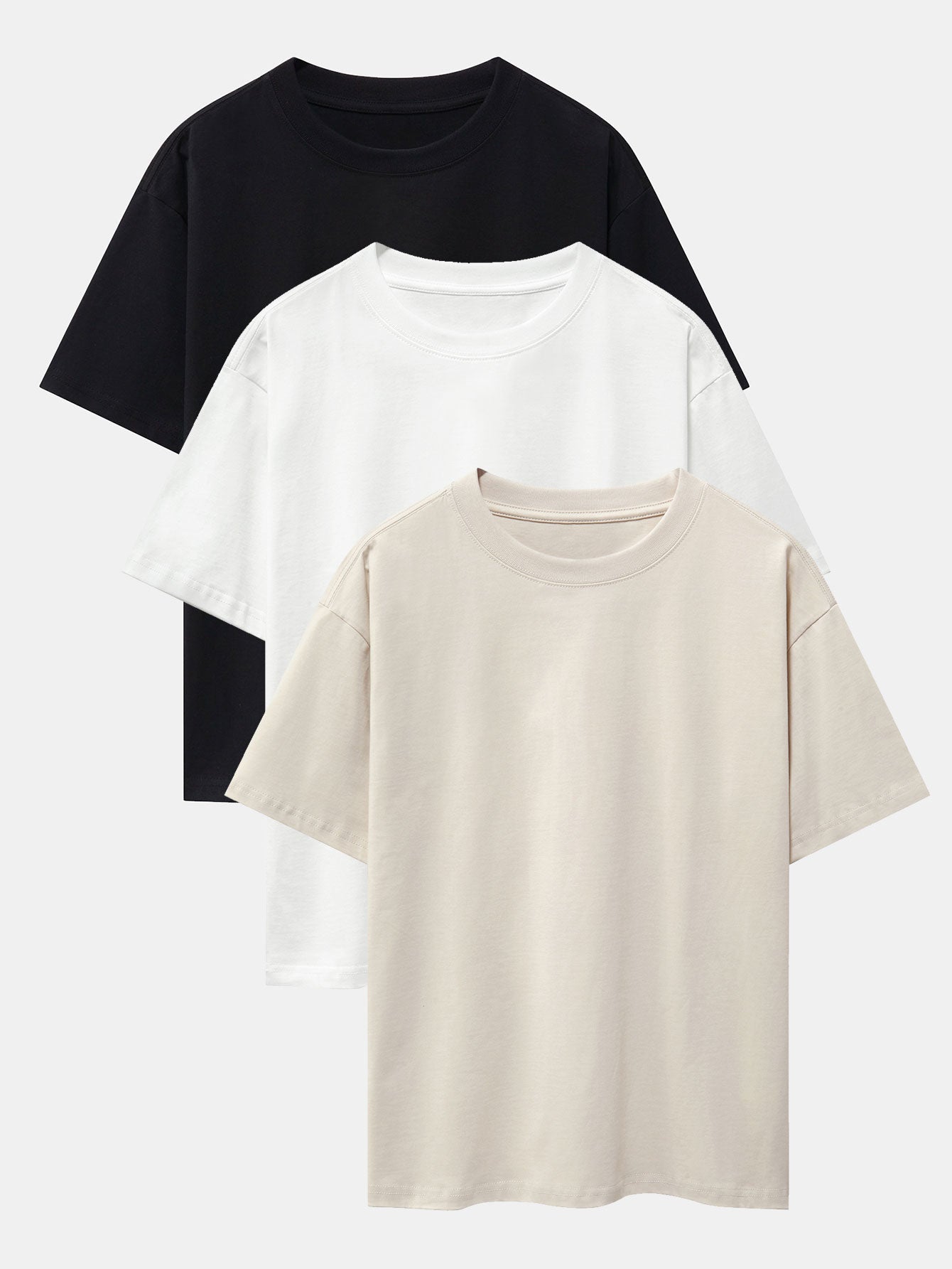 Carter® | 3 Pieces Basic Heavy Weight Drop Shoulder Oversize T-Shirts
