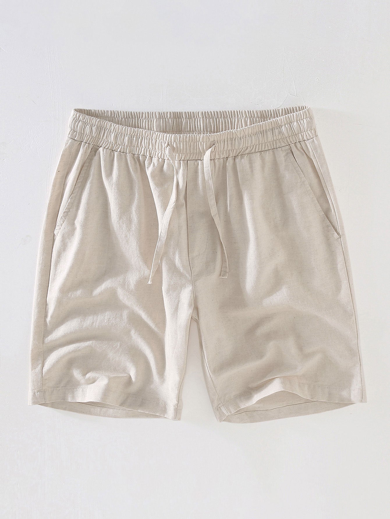 Eleazar® | Linen Cotton Blend Drawstring Shorts