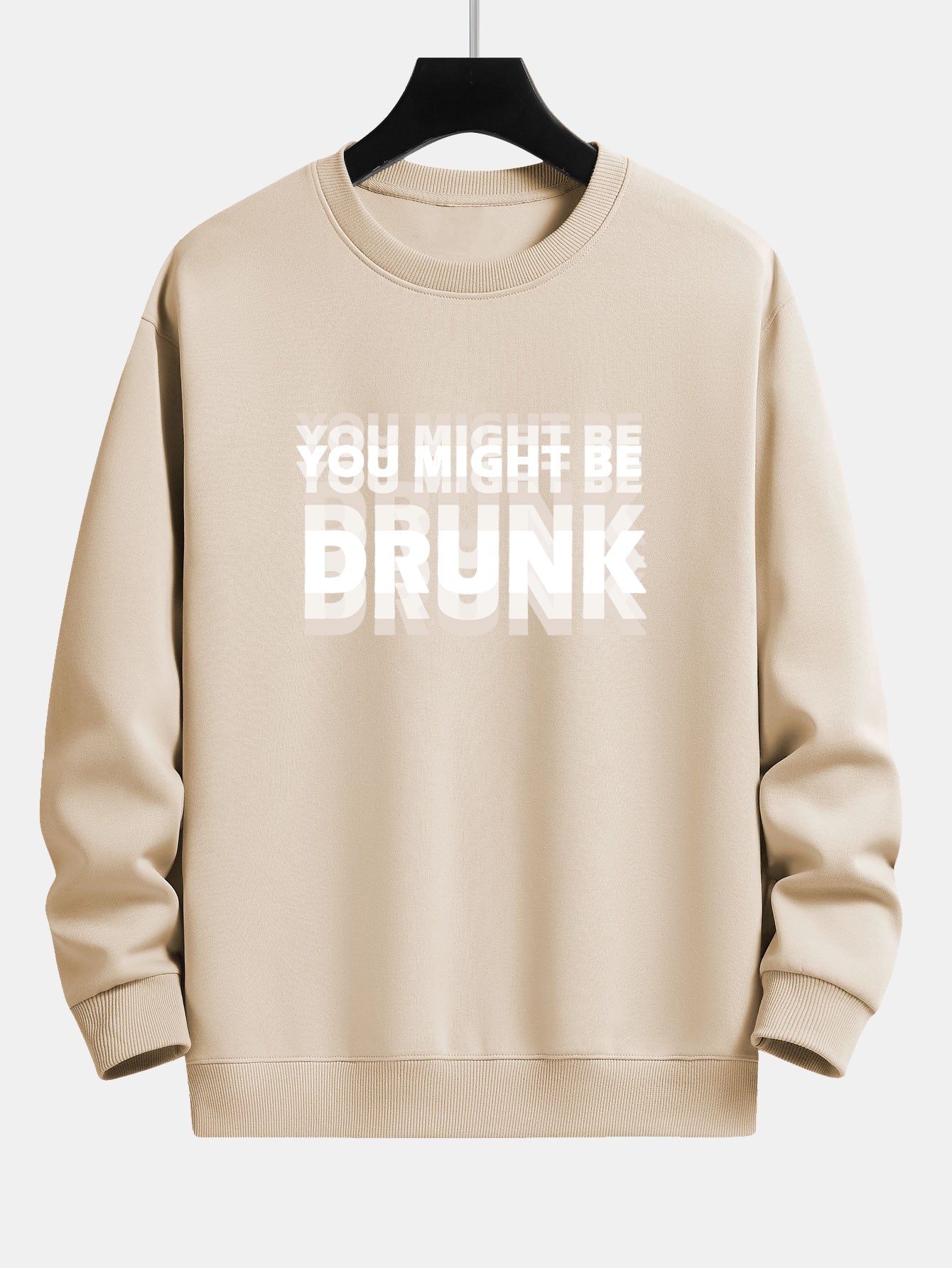 Galeno® | You Might Be Drunk Print Relax Fit Sweatshirt
