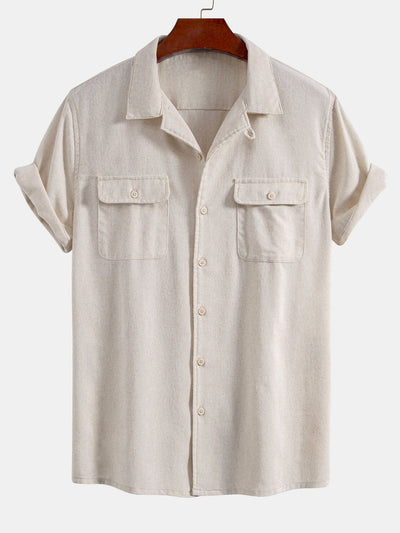 Cuno® | Linen Cuban Shirt With Pockets & Straight Leg Linen Pants