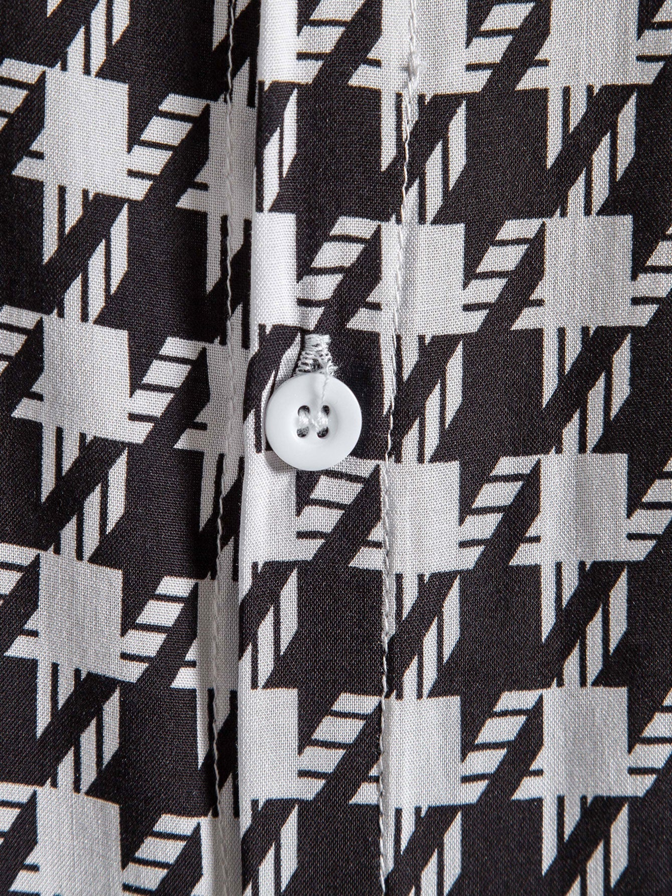 Yago® | Black And White Geometric Print Shirt